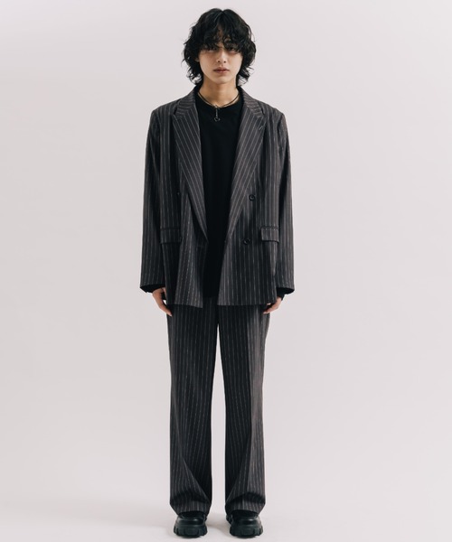 lui's 2×2 テーラードジャケット ワイドスラックス セットアップ Lui's（ルイス） テーラードジャケット M グレー メンズ : ZOZOTOWN