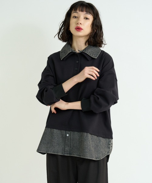「A.D.C.L.」 長袖ネルシャツ M ブラック レディース_画像7