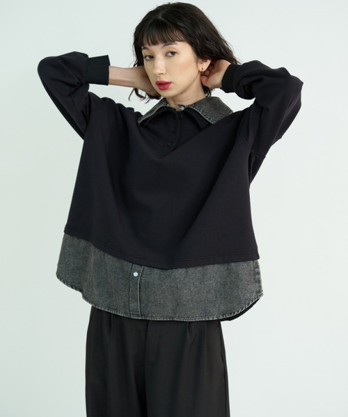 「A.D.C.L.」 長袖ネルシャツ M ブラック レディース_画像8