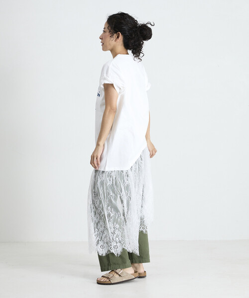 tシャツ Freada/フリーダ Tシャツ レースドッキング ワンピース レディースの画像