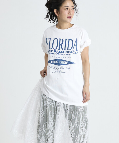 tシャツ Freada/フリーダ Tシャツ レースドッキング ワンピース レディースの画像