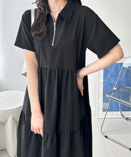 「GeeRA」 半袖ワンピース X-LARGE ブラック系その他 レディース_画像7