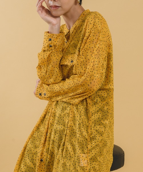 「KATHARINE ROSS」 「Bou Jeloud」長袖ワンピース MEDIUM ブラック レディース_画像4