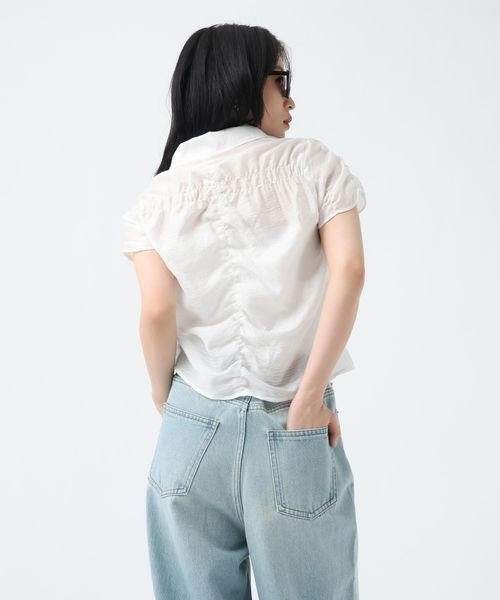 ブラウス シャツ シアージャガードシャーリングシャツSS/859249 レディースの画像