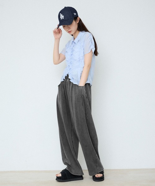 ブラウス シャツ シアージャガードシャーリングシャツSS/859249 レディースの画像