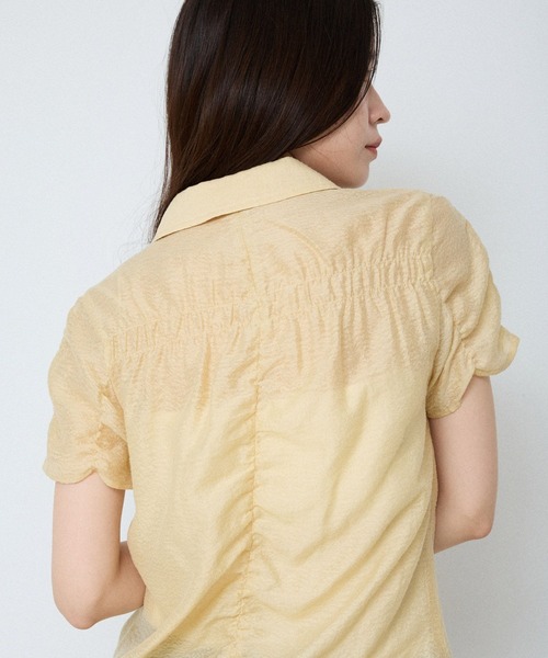 ブラウス シャツ シアージャガードシャーリングシャツSS/859249 レディースの画像