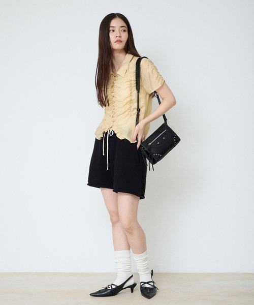 ブラウス シャツ シアージャガードシャーリングシャツSS/859249 レディースの画像