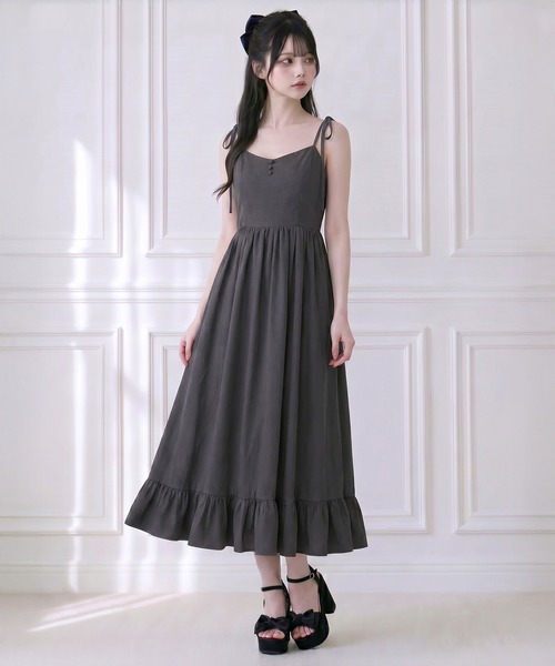 「DearMyLoveRose」 キャミソールワンピース - グレー レディース_画像6