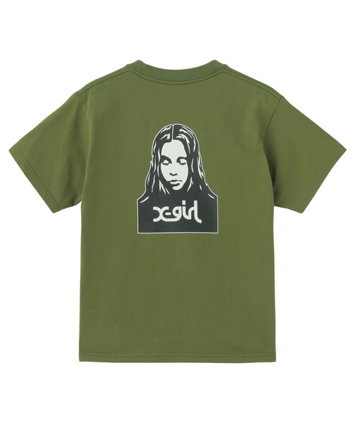 「X-girl」 半袖Tシャツ S オリーブ レディース_画像9