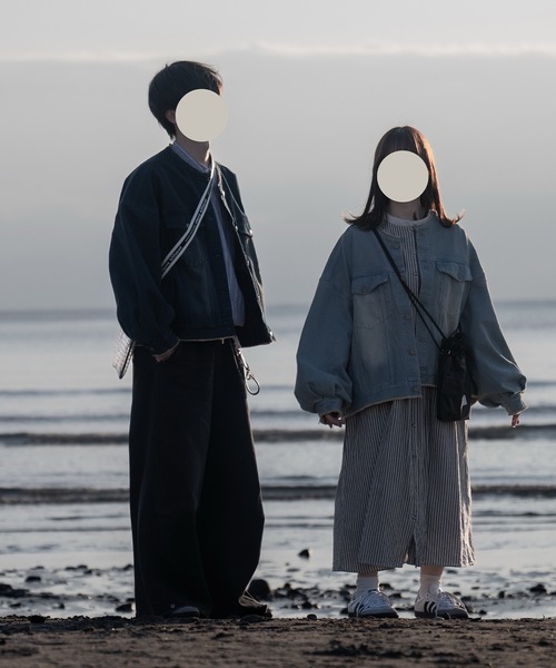 「RUUBON」 デニムジャケット S サックスブルー メンズ_画像3