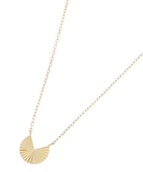 COCOSHNIK リーフ型ネックレス COCOSHNIK ネックレス K10極光 ロータスリーフ レディース