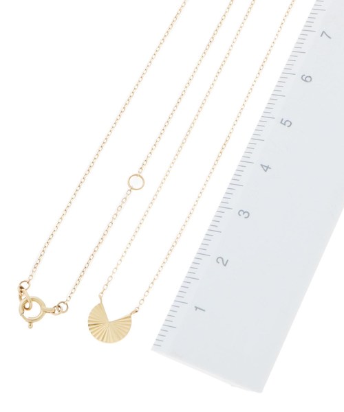 COCOSHNIK ネックレス K10極光 ロータスリーフ レディース