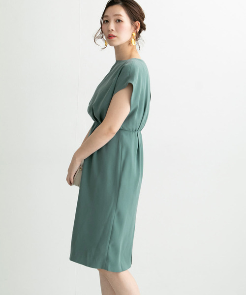 URBAN RESEARCH ROSSO フリルスリーブ タイトドレス URBAN RESEARCH ROSSO ドレス バックスリットドレス : ZOZOTOWN