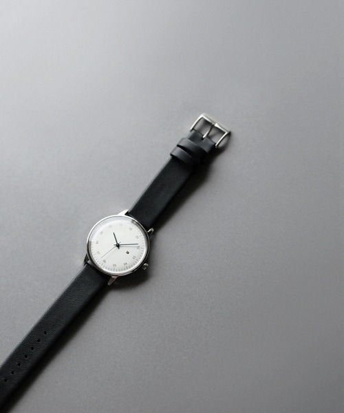 腕時計 SAZARE / ”SK01 BLACK SHEEPSKIN LETHER”リストウォッチ メンズ レディースの画像