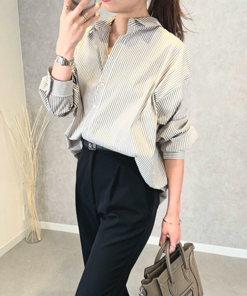 Emma Taylor エマティラー　パール釦オーバーサイズシャツ 新色】パール釦オーバーサイズシャツ Emma Taylor│STYLEDOOR