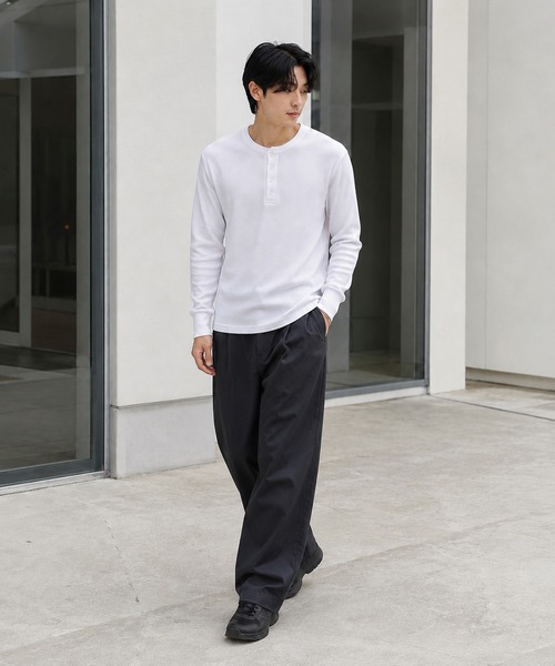 ARCHIVER ヘンリーネック tシャツ 「Bl」ヘンリーネックサーマルT