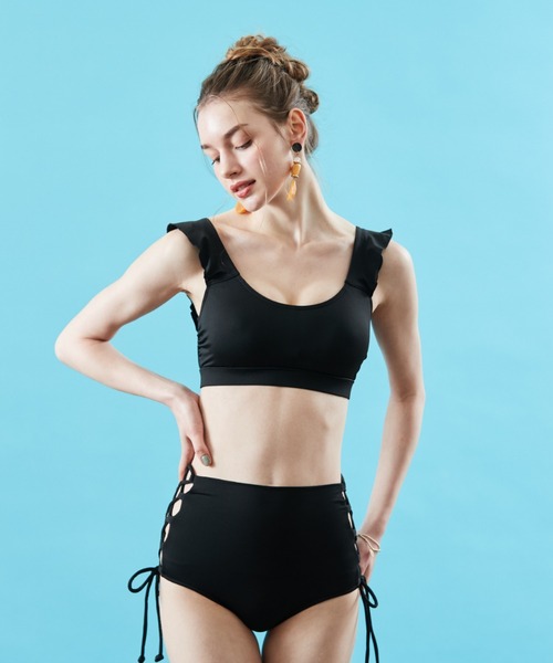 Reir 水着トップス<ブラック> インポートファブリック】 ブラトップ 上下別売り M・L 【Reir