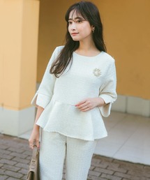 マタニティ　フォーマル　セットアップ　Sサイズ　パンツ　ペプラム　Sサイズ 楽天市場】ペプラム セットアップ（マタニティウェア・授乳服