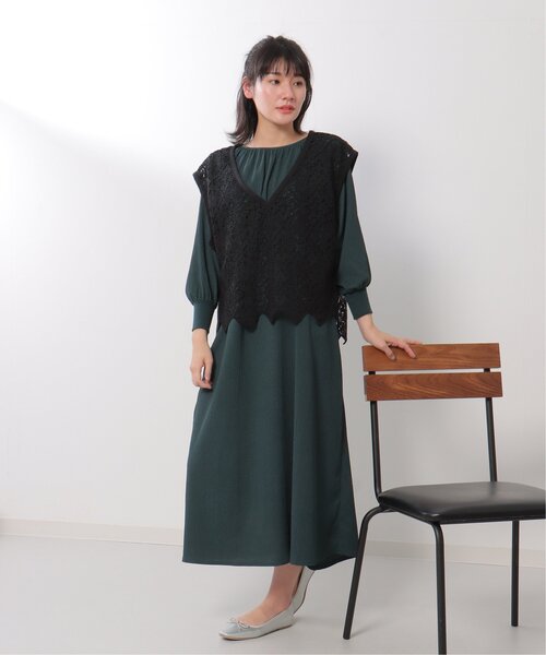 ベスト ジレ ボタニカルレースジレ レディース ベスト ジレ 刺繍レースシアーベスト レディース : ZOZOTOWN