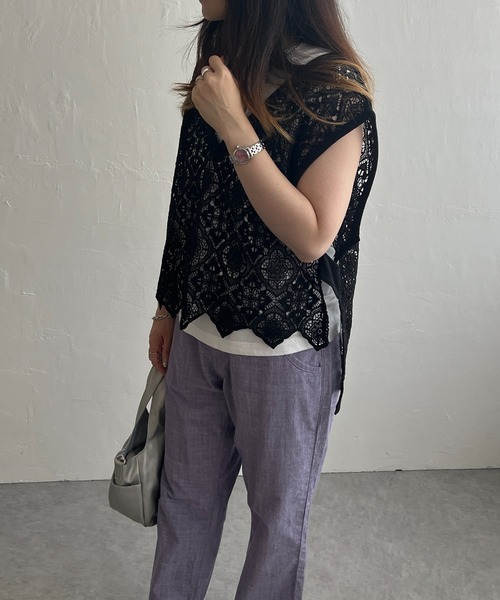 タグ付き未使用 ReginaRomantico レース ストレッチ ベスト ジレ Achic ベスト ジレ レースベスト レディース : ZOZOTOWN Yahoo