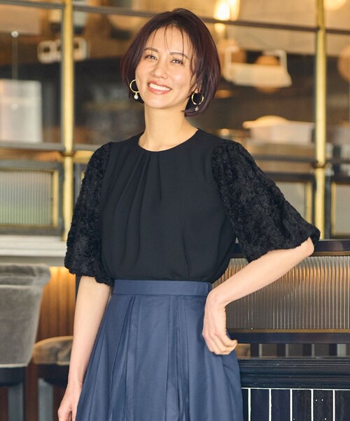 ブラウス シャツ 「洗える・XSサイズあり」ファニースリーブ ブラウス レディース 自由区 ブラウス シャツ 「洗える・XSサイズあり」ファニー