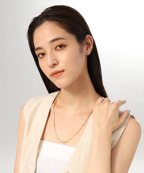 COCOSHNIK（ココシュニック） ネックレス K18中空イタリアングメット 