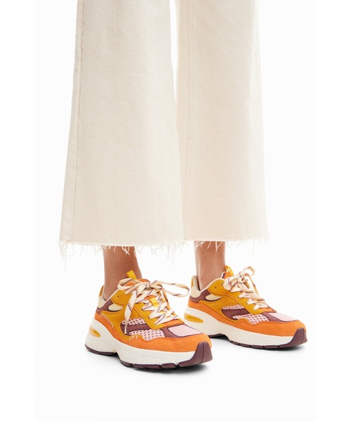 Desigual（デシグアル） スニーカー パッチワーク＆スプリットレザー