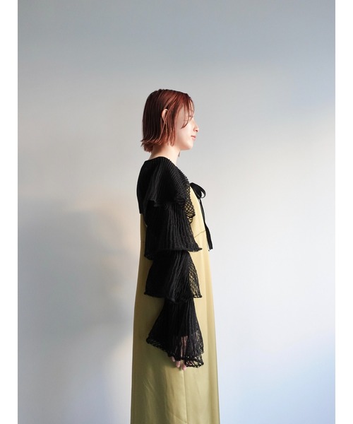 カーディガン Tiered Arm Bolero/ティアードアームボレロ レディース sahara カーディガン Tiered Arm Bolero/ティアードアームボレロ