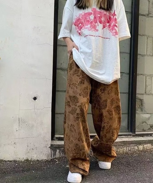 花柄ワイドパンツ サイズ38 楽天市場】花柄 ワイドパンツ（サイズ（S/M/L）3L）（レディース