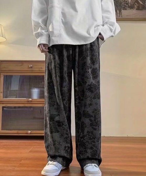 ワイドパンツ パンツ フラワー柄 レディース メンズ : ZOZOTOWN Yahoo