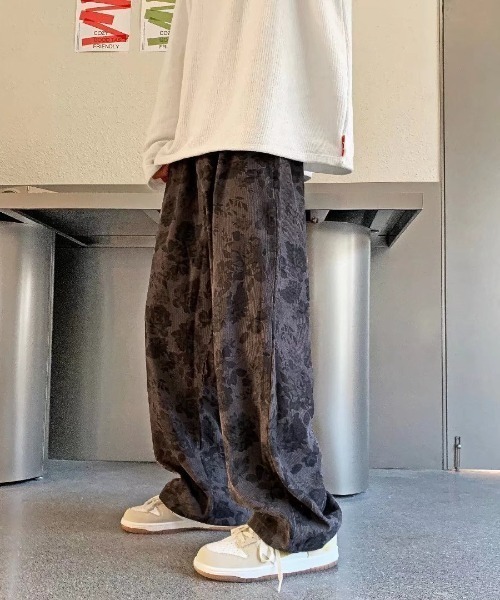 パンツ フラワー柄 ワイドパンツ レディース メンズ : ZOZOTOWN Yahoo