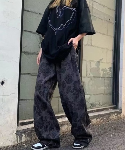 プリーツデザイン ブラックワイドパンツ プリーツデザイン ワイドレッグパンツ – MODE-apparare