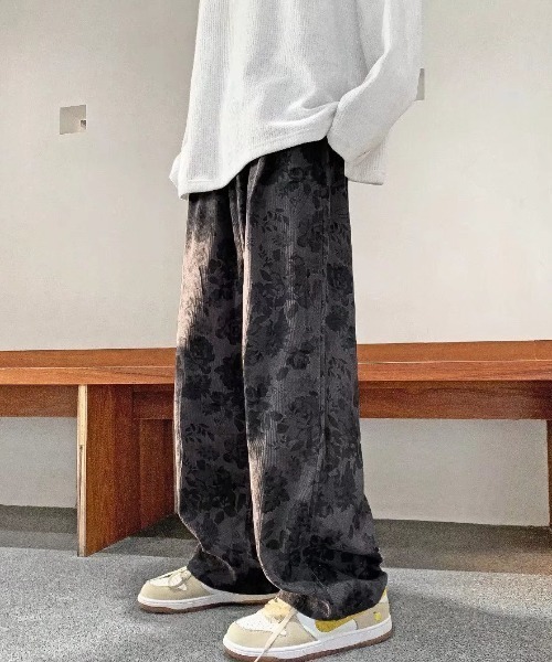 パンツ フラワー柄 ワイドパンツ レディース メンズ : ZOZOTOWN