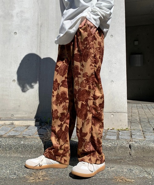 パンツ フラワー柄 ワイドパンツ レディース メンズ : ZOZOTOWN Yahoo