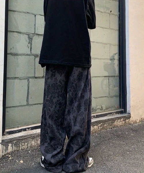 ワイドパンツ パンツ フラワー柄 レディース メンズ : ZOZOTOWN Yahoo