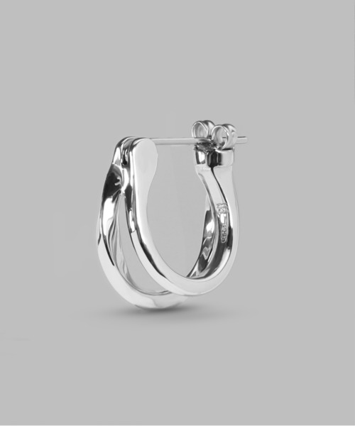 LION HEART シルバー925 クロッシングピアス　2個セット LION HEART ピアス LH for Gift クロッシングピアス/overlapping