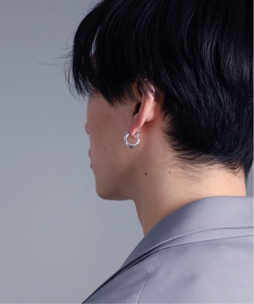 LION HEART シルバー925 クロッシングピアス　2個セット for Gift”クロッシングピアス（ELプレーンフープ/S SIZE