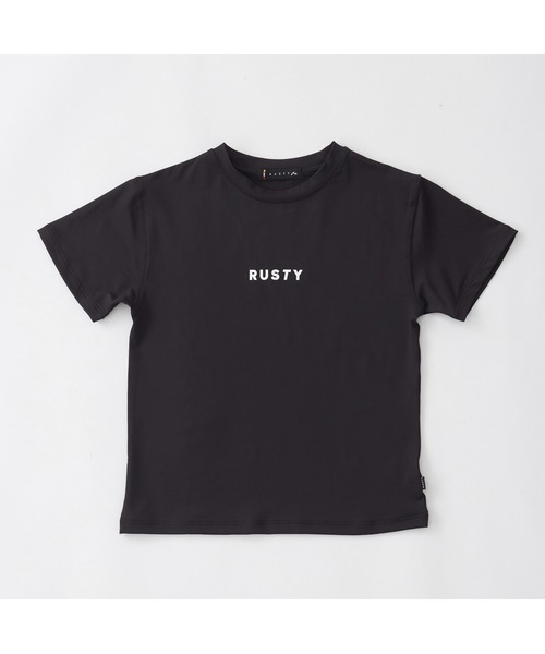水着 RUSTY/ラスティ 子供用 タンキニ ラッシュT付き 4点セット 水陸両用 吸汗速乾 UVカット アロハ柄 水着 キッズ 子供 女の子の画像