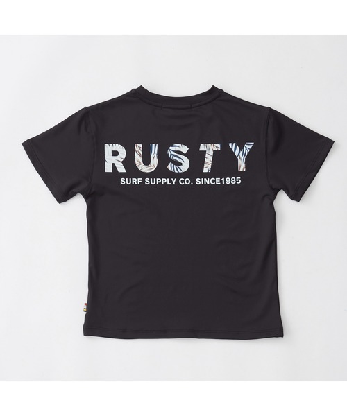 水着 RUSTY/ラスティ 子供用 タンキニ ラッシュT付き 4点セット 水陸両用 吸汗速乾 UVカット アロハ柄 水着 キッズ 子供 女の子の画像