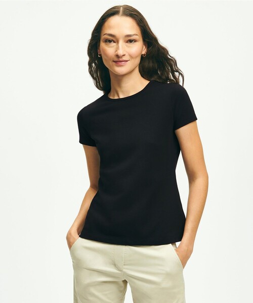 Answer4 限定Tシャツ レディースXS 黒 BROOKS BROTHERS（ブルックスブラザーズ） tシャツ 半袖 コットン
