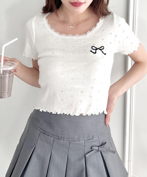 ♡ピンクハウス♡ Tシャツ　カットソー　リボン　レース　刺繍　L 楽天市場】ピンクハウス tシャツの通販