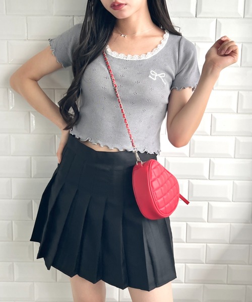 tシャツ L9 RIBBON T-SHIRT レディース tシャツ センター刺繍Tシャツ レディース : ZOZOTOWN Yahoo!店