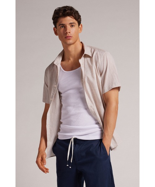 Intimissimi（インティミッシミ） シャツ リネン＆コットン ハーフ 