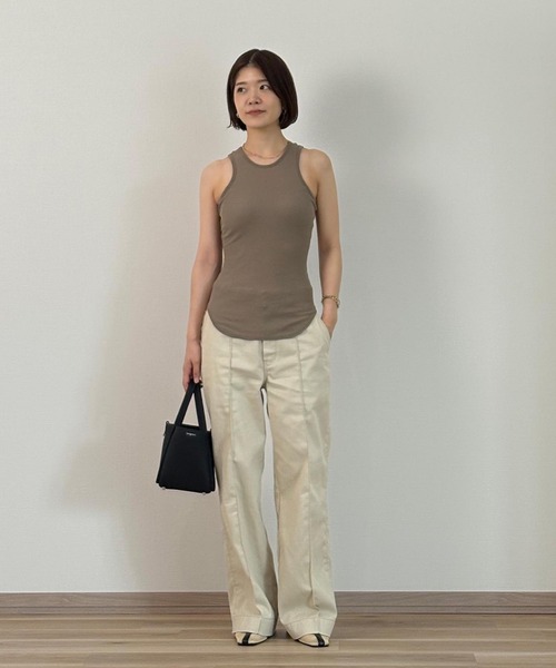 our wacol　カップ付アメスリタンクトップ OUR WACOAL タンクトップ ノースリーブ カップ付きアメスリ
