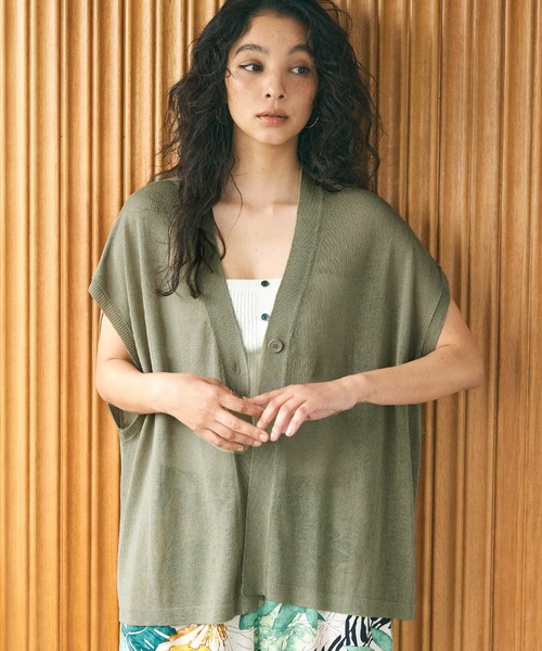 marjour マージュール カーディガン マージュール marjour RIB KNIT SHORT CARDIGAN （BLACK