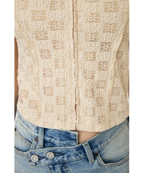 MOUSSY ポロシャツ ポロ LACY SWITCHING トップス レディース