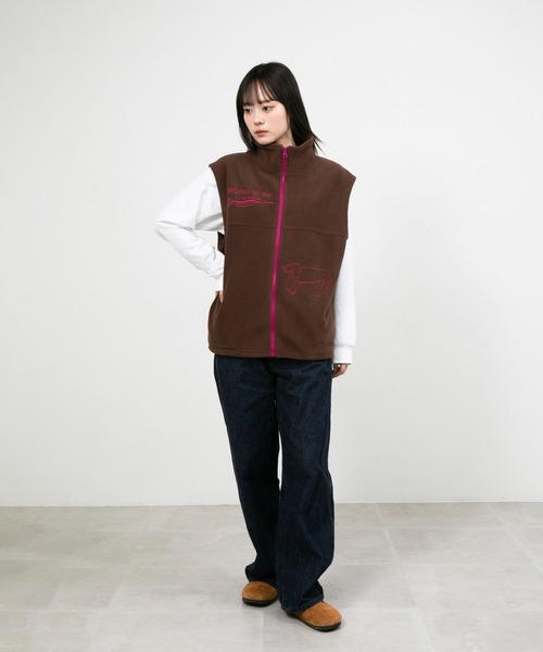 ベスト ジレ UKABU STORE×CommonNoun ”NATURE”norahi フリースベスト New Color レディース メンズ