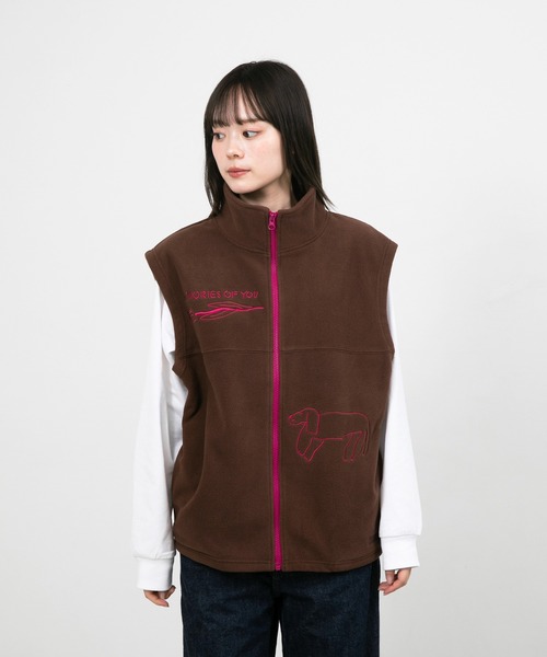 ベスト ジレ UKABU STORE×CommonNoun ”NATURE”norahi フリースベスト New Color レディース メンズ