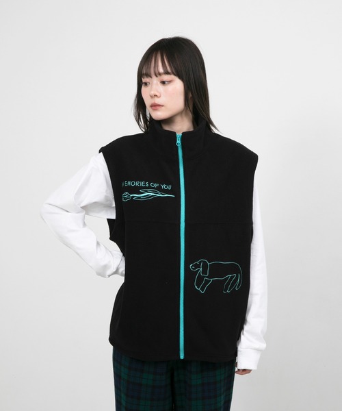 ベスト ジレ UKABU STORE×CommonNoun ”NATURE”norahi フリースベスト New Color レディース メンズ