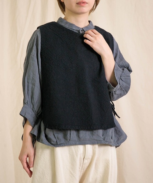 Brocante ベスト ジレ 「Brocante / ブロカント」 綿麻